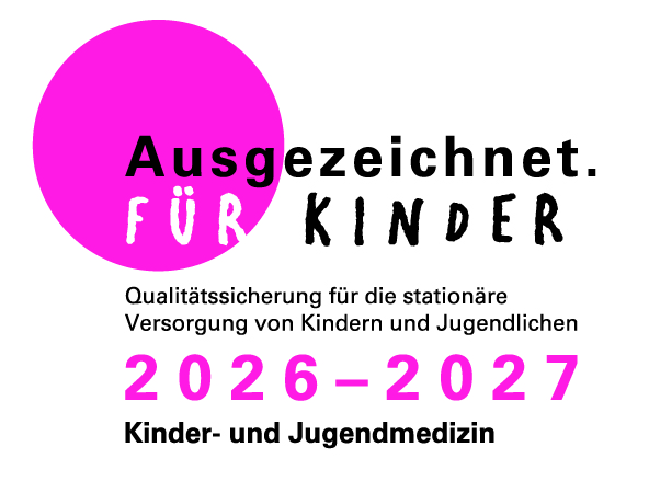 Das Logo des Qualitätssiegel Ausgezeichnet. Für Kinder 2026-2027